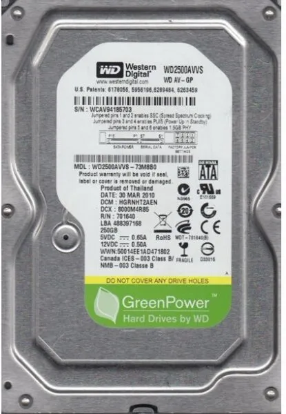 WD WD2500AWS HDD