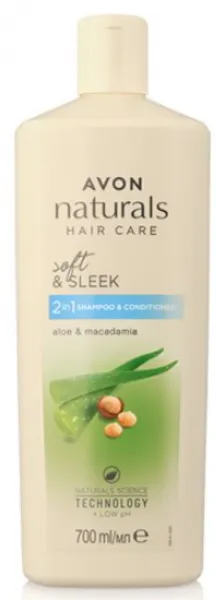 Avon Naturals Aloe ve Macadamia Özleri 2'si 1 Arada 700 ml Şampuan / Saç Kremi