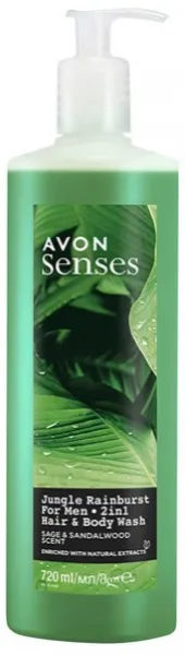 Avon Senses Jungle Rainburst 2'si 1 Arada 720 ml Şampuan / Vücut Şampuanı