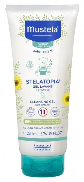 Mustela Stelatopia Cleansing Cream Baby 200 ml Şampuan / Vücut Şampuanı