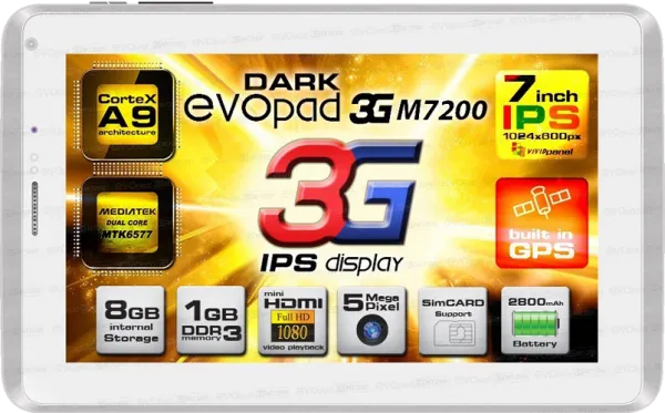 Dark EvoPad M7200 (3G) Tablet