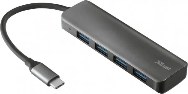 Trust Halyx Aluminium USB-C to 4-Port USB-A 3.2 (23328) USB Hub