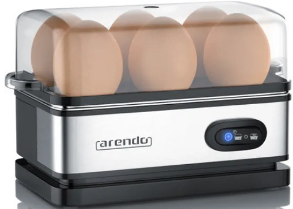 Arendo Sixcook Gümüş Yumurta Pişirme Makinesi